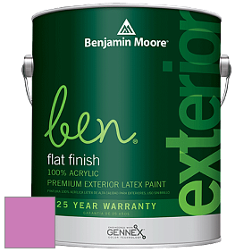 Benjamin Moore Ben 541 Waterborne Exterior Flat Finish краска цвет 2077-40 Spring Azalea