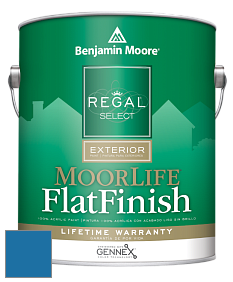 Benjamin Moore W105 Regal Select Exterior Paint-MoorLife Flat Finish краска цвет 2064-30 Ol' Blue Eyes