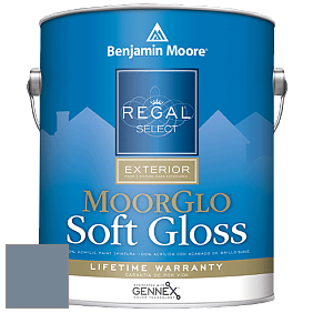 Benjamin Moore W096 Regal Select Exterior Paint-Moor GloSoft Gloss Finish краска цвет 1629 Bachelor Blue