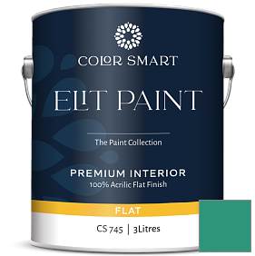 Краска COLOR SMART CS 745 ELIT PAINT глубокоматовая моющаяся краска цвет 608 Erin Green