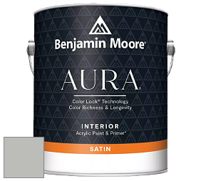 Benjamin Moore Aura 526 Waterborne Interior Satin Finish покрытие цвет 1481 Half Moon Crest