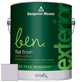 Benjamin Moore Ben 541 Waterborne Exterior Flat Finish краска цвет 2117-60 Winter Gray