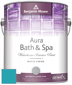 Benjamin Moore Aura 532 Bath & Spa Waterborne Interior Paint Matte Finish краска цвет NCS S 2050-B20G 