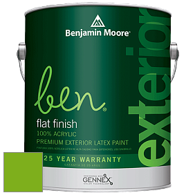 Benjamin Moore Ben 541 Waterborne Exterior Flat Finish краска цвет 2031-20 Paradise Green