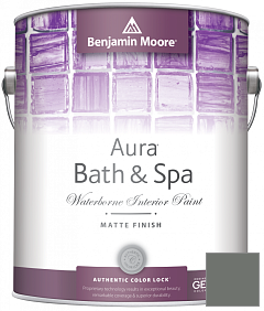 Краска Benjamin Moore Aura Bath & Spa Interior Paint Matte Finish (532) цвет 1581 Millstone Gray
