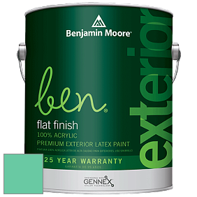 Benjamin Moore Ben 541 Waterborne Exterior Flat Finish краска цвет 2039-40 Teal Blast