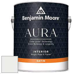 Benjamin Moore Aura 526 Waterborne Interior Satin Finish покрытие цвет OC-151 White
