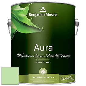 Benjamin Moore Aura 528 Waterborne Interior Semi-gloss Finish краска цвет 2032-50 Early Spring Green
