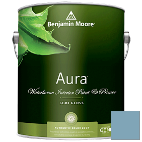 Краска Aura Waterborne Interior Semi-gloss Finish (528) цвет 1677 Colonial Blue
