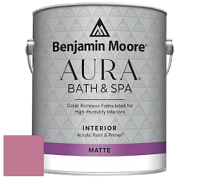 Benjamin Moore Aura 532 Bath & Spa Waterborne Interior Paint Matte Finish краска цвет 2080-40 Wild Pink