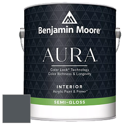 Benjamin Moore Aura 528 Waterborne Interior Semi-gloss Finish краска цвет 1624 Westcott Navy
