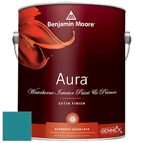 Benjamin Moore Aura 526 Waterborne Interior Satin Finish покрытие цвет RAL 5018 