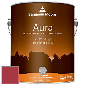 Benjamin Moore Aura 634 Waterborne Exterior Low Lustre Finish краска цвет 2087-10 Neon Red