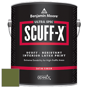 Benjamin Moore 486 Ultra Spec SCUFF-X Interior Satin Finish краска цвет NCS S 4550-G40Y 