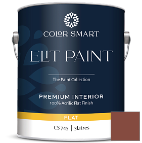 Краска COLOR SMART CS 745 ELIT PAINT глубокоматовая моющаяся краска цвет 2174-10 Toasted Chestnut