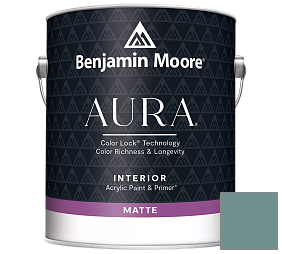 Краска Benjamin Moore Aura Interior Paint - Matte (522) цвет 712 Fort Pierce Green