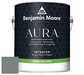 Benjamin Moore Aura 528 Waterborne Interior Semi-gloss Finish краска цвет 1588 Gray Pinstripe