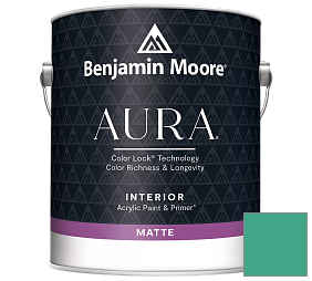 Краска Benjamin Moore Aura Interior Paint - Matte (522) цвет 607 Albuquerque Teal