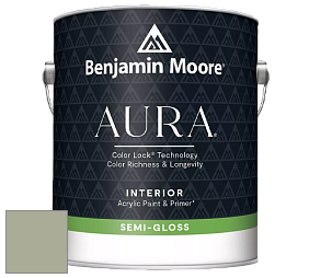 Benjamin Moore Aura 528 Waterborne Interior Semi-gloss Finish краска цвет NCS S 3010-G50Y 