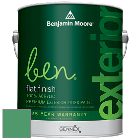 Benjamin Moore Ben 541 Waterborne Exterior Flat Finish краска цвет 2038-30 Prairie Green