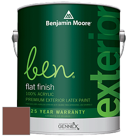 Benjamin Moore Ben 541 Waterborne Exterior Flat Finish краска цвет 2094-20 Copper Mine