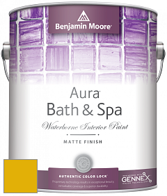 Benjamin Moore Aura 532 Bath & Spa Waterborne Interior Paint Matte Finish краска цвет RAL 1004 