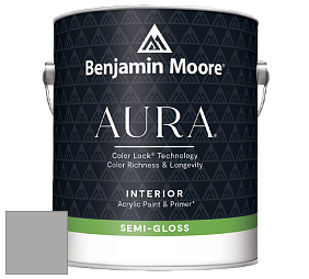 Benjamin Moore Aura 528 Waterborne Interior Semi-gloss Finish краска цвет 2112-50 Stormy Monday