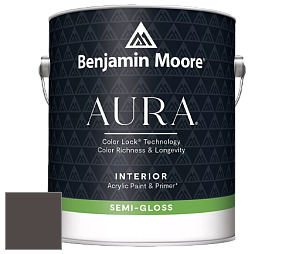 Benjamin Moore Aura 528 Waterborne Interior Semi-gloss Finish краска цвет 2130-10 Black Bean Soup
