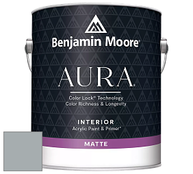 Benjamin Moore Aura 522 Interior Paint - Matte краска цвет 2134-50 Gull Wing Gray