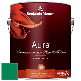 Benjamin Moore Aura 526 Waterborne Interior Satin Finish покрытие цвет RAL 6024 