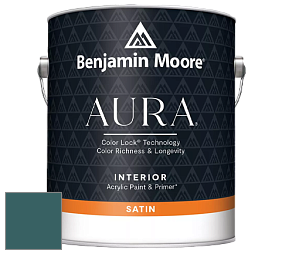 Benjamin Moore Aura 526 Waterborne Interior Satin Finish покрытие цвет 2054-20 Beau Green