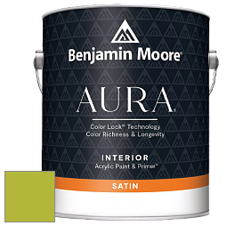 Benjamin Moore Aura 526 Waterborne Interior Satin Finish покрытие цвет NCS S 1070-G50Y 