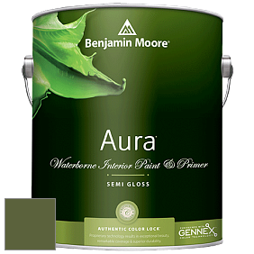 Benjamin Moore Aura 528 Waterborne Interior Semi-gloss Finish краска цвет NCS S 5540-G40Y 