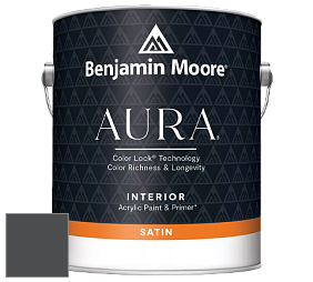 Benjamin Moore Aura 526 Waterborne Interior Satin Finish покрытие цвет 1603 Graphite