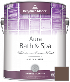 Краска Benjamin Moore Aura Bath & Spa Interior Paint Matte Finish (532) цвет 2107-20 Mocha Brown