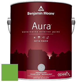 Benjamin Moore Aura 631 Waterborne Exterior Satin Finish краска цвет 2032-30 Fresh Lime