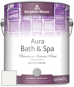 Benjamin Moore Aura 532 Bath & Spa Waterborne Interior Paint Matte Finish краска цвет 2121-70 Chantilly Lace