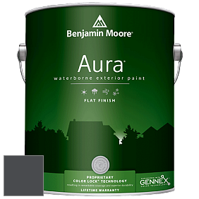 Benjamin Moore Aura 629 Waterborne Exterior Flat Finish краска цвет 2120-20 Black Iron
