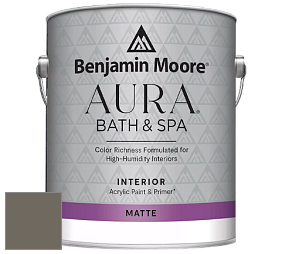 Benjamin Moore Aura 532 Bath & Spa Waterborne Interior Paint Matte Finish краска цвет 1477 Deep Creek