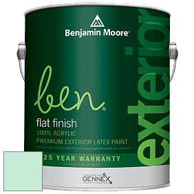 Benjamin Moore Ben 541 Waterborne Exterior Flat Finish краска цвет 2037-60 Santa Barbara Green