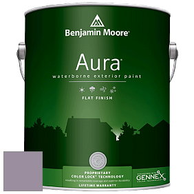 Benjamin Moore Aura 629 Waterborne Exterior Flat Finish краска цвет 2116-40 Hazy Lilac
