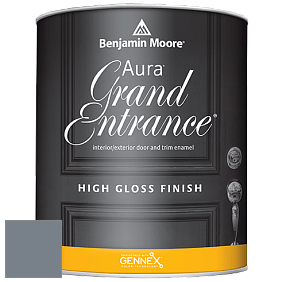 Benjamin Moore Aura 148 Grand Entrance High Gloss эмаль цвет 2127-40 Wolf Gray