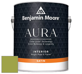 Benjamin Moore Aura 526 Waterborne Interior Satin Finish покрытие цвет NCS S 2060-G50Y 