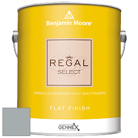 Benjamin Moore 547 Regal Select Waterborne Interior Flat Finish краска цвет 2134-50 Gull Wing Gray