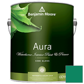 Краска Aura Waterborne Interior Semi-gloss Finish (528) цвет 2045-20 Lawn Green