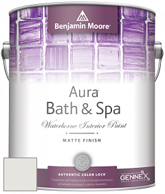 Benjamin Moore Aura 532 Bath & Spa Waterborne Interior Paint Matte Finish краска цвет OC-22 Calm