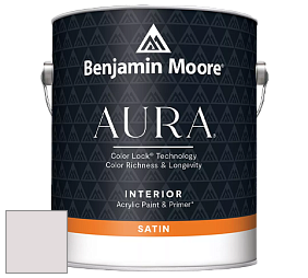 Benjamin Moore Aura 526 Waterborne Interior Satin Finish покрытие цвет 1443 Raindrops on Roses