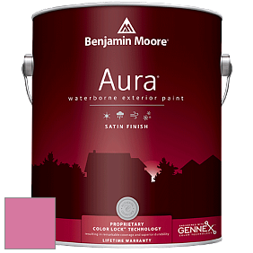 Benjamin Moore Aura 631 Waterborne Exterior Satin Finish краска цвет 2086-40 Deep Carnation
