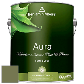 Benjamin Moore Aura 528 Waterborne Interior Semi-gloss Finish краска цвет NCS S 5030-G50Y 