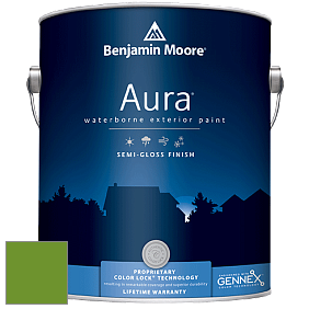 Benjamin Moore Aura 632 Waterborne Exterior Semi-Gloss Finish краска цвет 2029-10 Basil Green